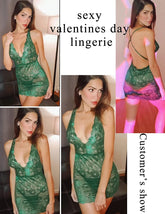 Avidlove Babydoll-Dessous, Spitzen-Dessouskleid, figurbetontes Teddy-Hemd